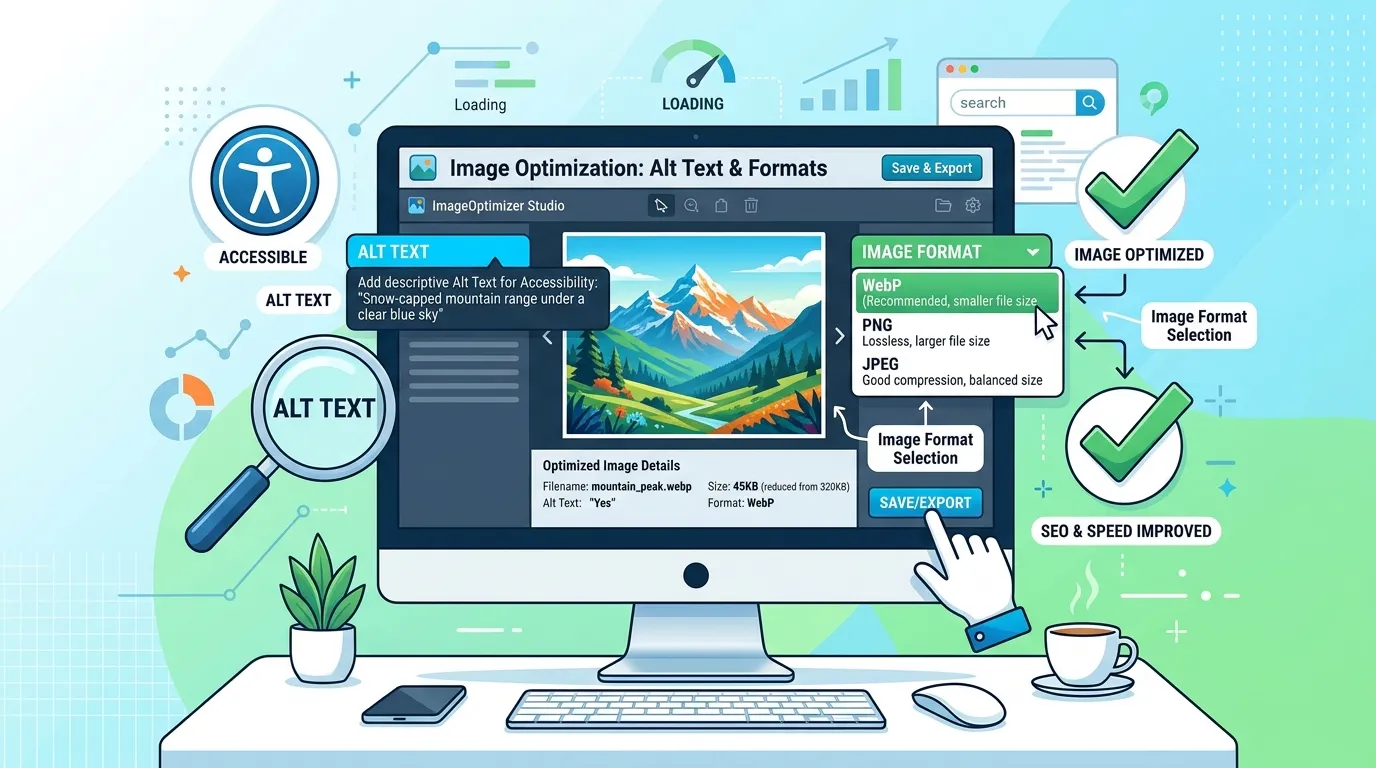 Digital marketer analyzing responsive images, lazy loading performance, and image sitemap optimization for higher search engine rankings.