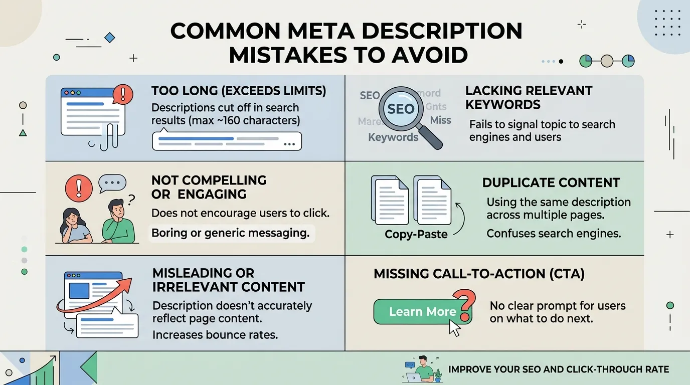 comparison chart between meta description and title tag in search engine results page